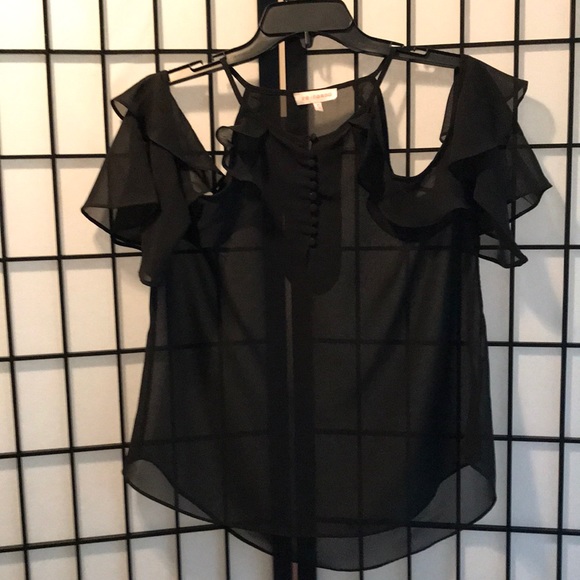 re:named Tops - ❗️Re:Named Sheer Cold Shoulder Top